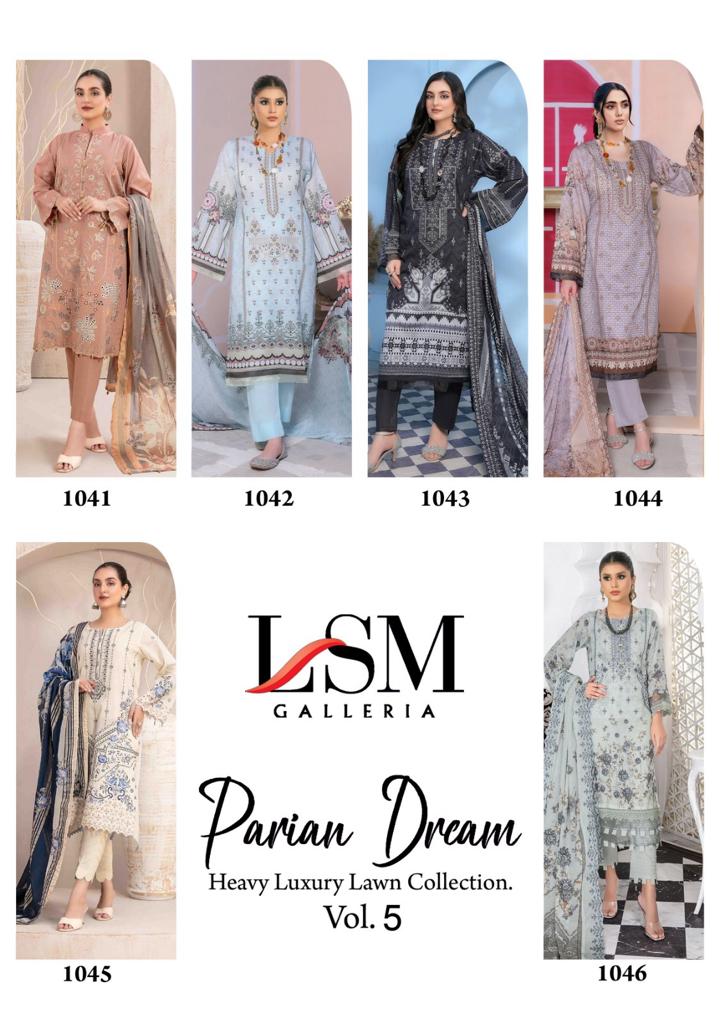 LSM PARIAN DREAM HEAVY LUXURY LAWN COLLECTION VOL 5 WHOLESALE DRESS