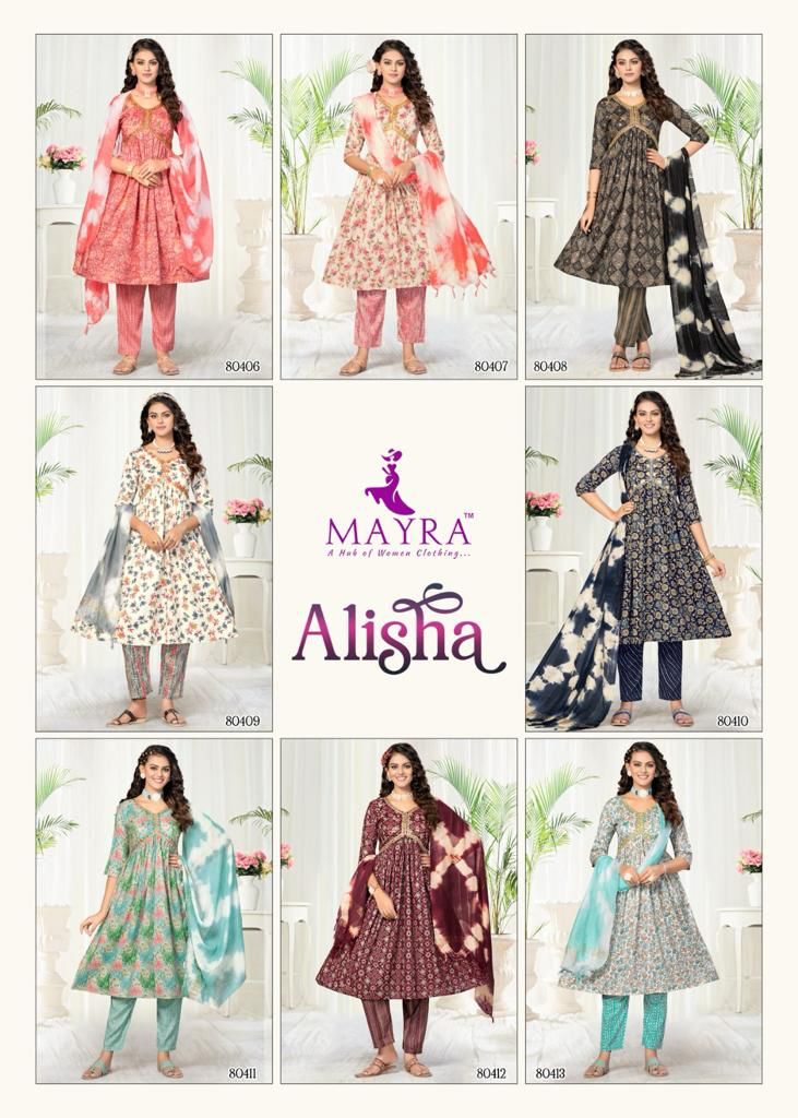 Mayra Alisha Wholesale Capsule Print With Aaliya Pattern Work Ready Made Collection