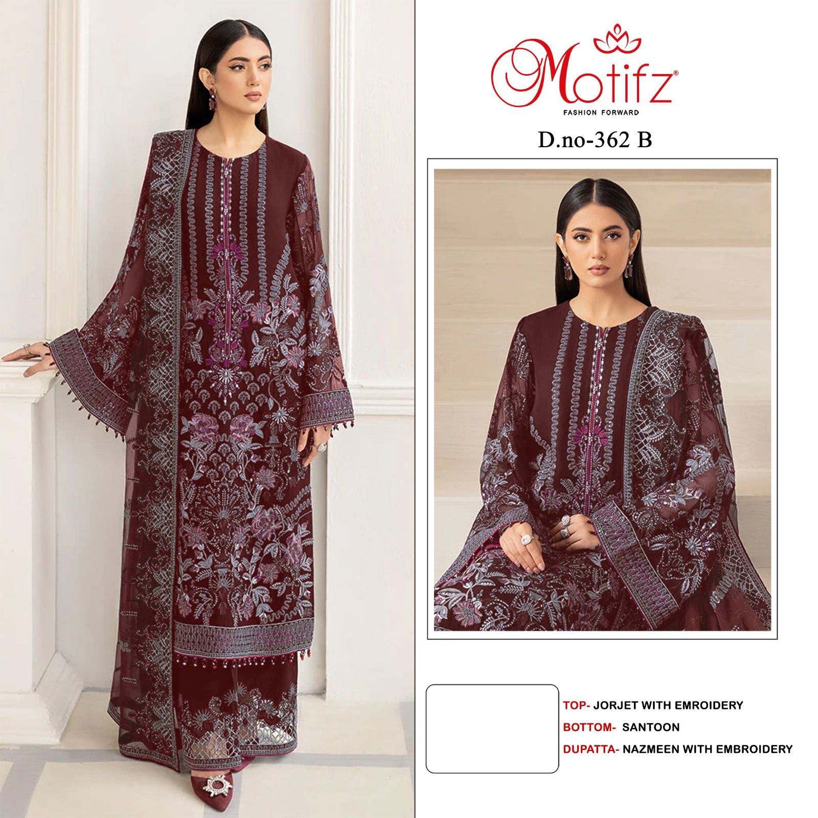 Motifz D.no 362 Wholesale Pakistani Concept Pakistani Suits