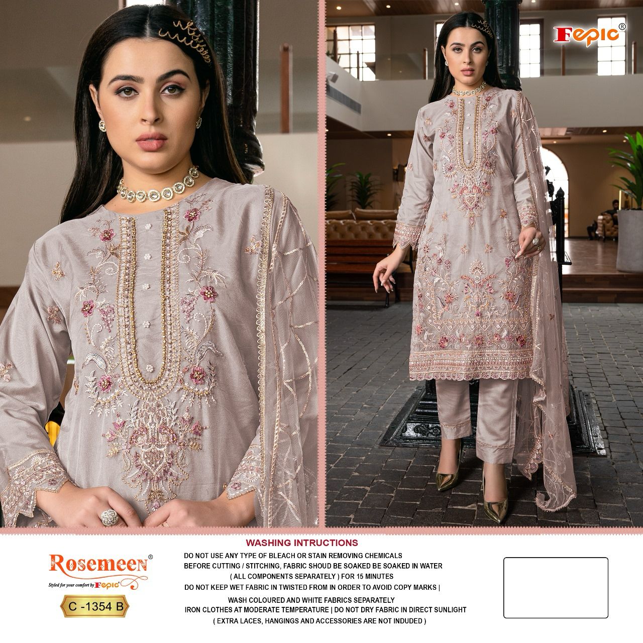 Fepic Rosemeen C-1354 Wholesale Pakistani Concept Pakistani Suits