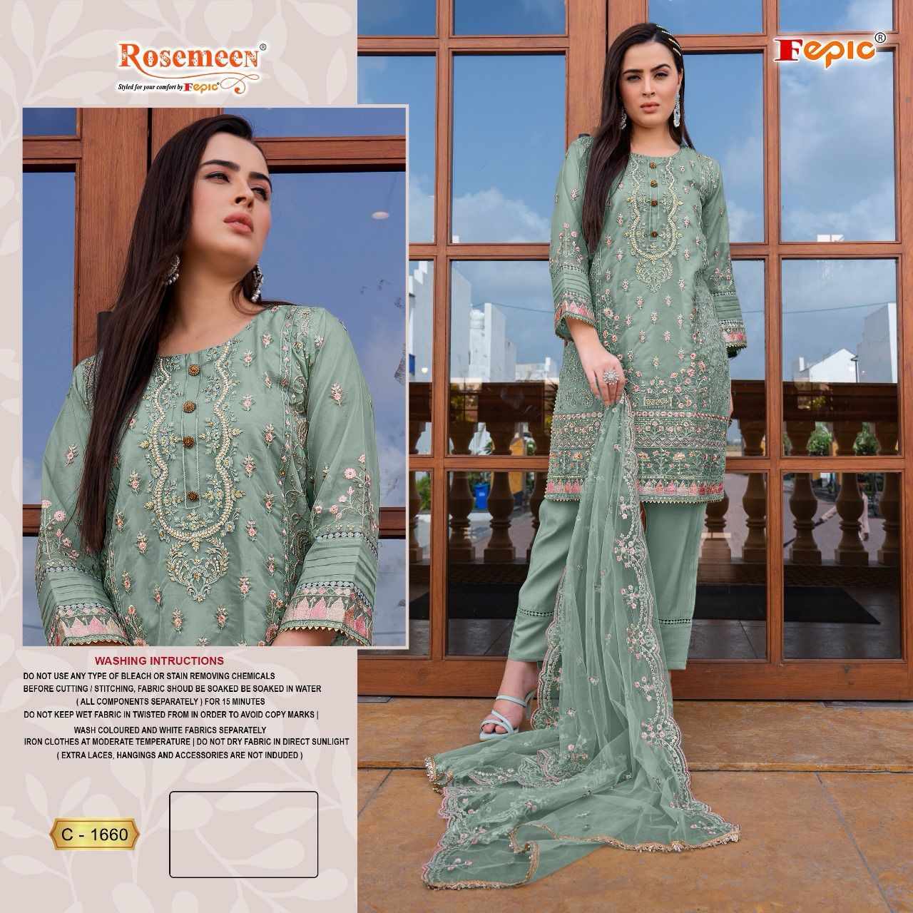 Fepic Rosemeen C-1660 Wholesale Pakistani Concept Pakistani Suits