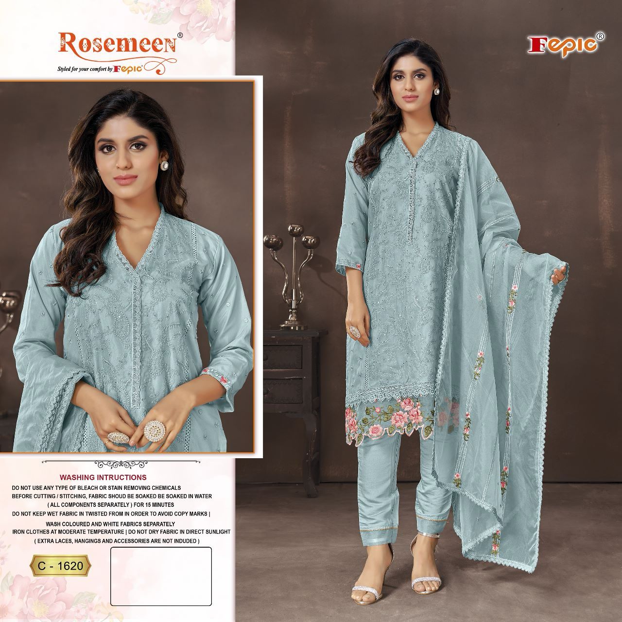 Fepic Rosemeen C-1620 Wholesale Pakistani Concept Pakistani Suits