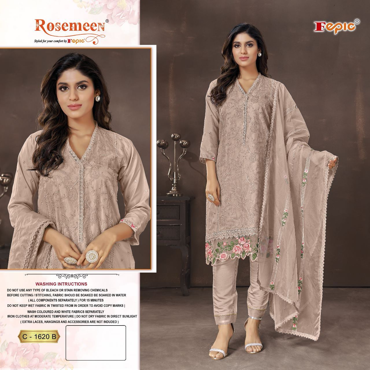 Fepic Rosemeen C-1620 Wholesale Pakistani Concept Pakistani Suits