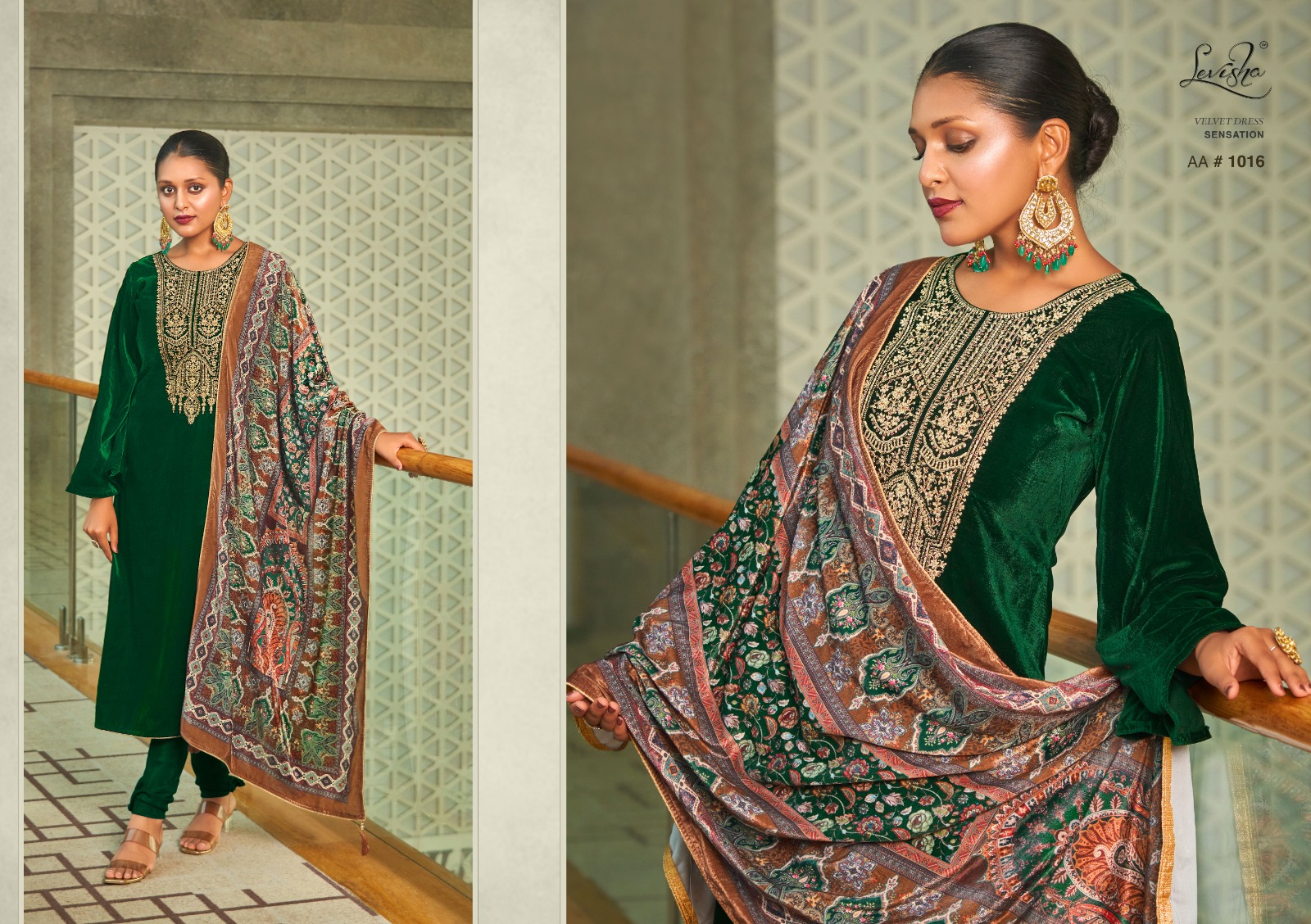 Levisha Aarohi Wholesale Designer Velvet With Coading Work Winter Salwar Suits