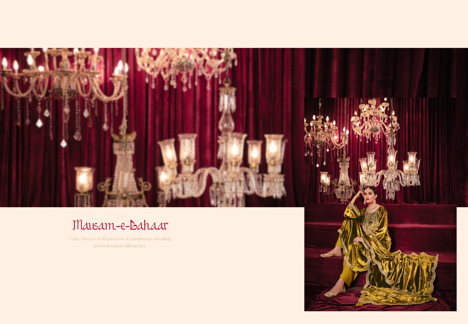 Glossy Simar Mausam E Bahaar Wholesale Pure Viscose Velvet Embroidery Work Winter Salwar Suits