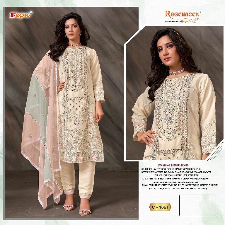 Fepic Rosemeen C-1661 Wholesale Pakistani Concept Pakistani Suits