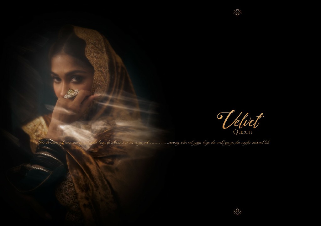 Vivek Velvet Queen Wholesale Pure Italian Viscose Velvet Work Winter Suits