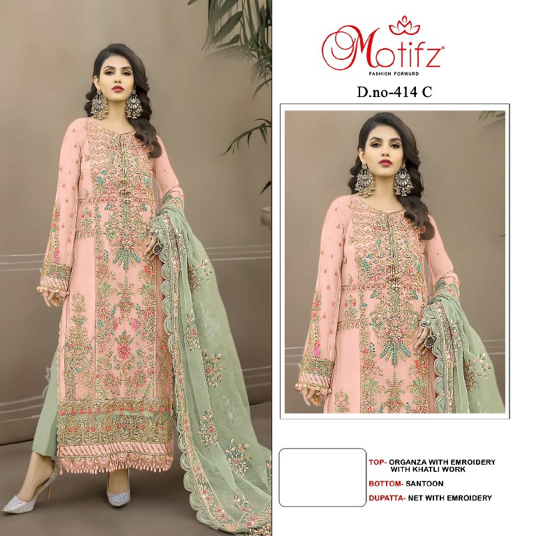 Motifz D.no 414 Wholesale Pakistani Concept Pakistani Suits