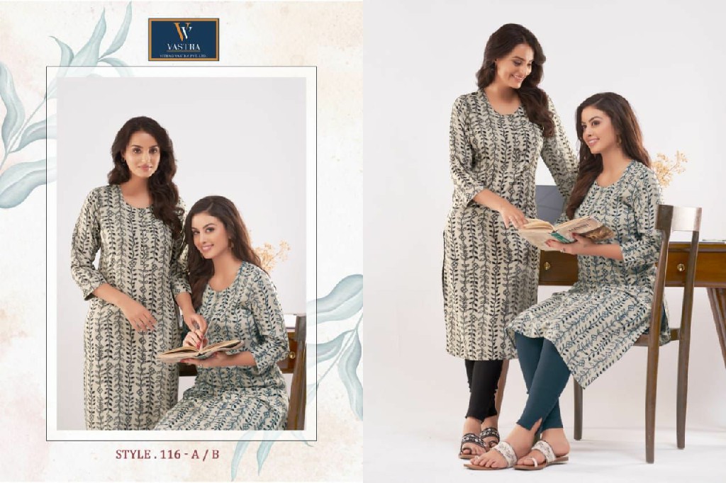 Vitrag Vastra Leela Vol-10 Wholesale Reyon Gold Printed Kurtis