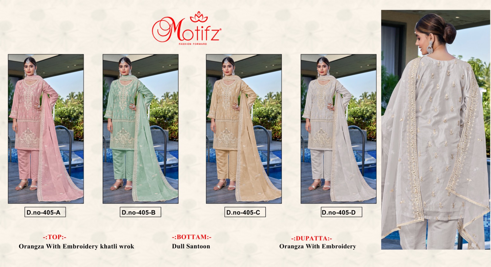 Motifz D.no 405 Wholesale Pakistani Concept Pakistani Suits