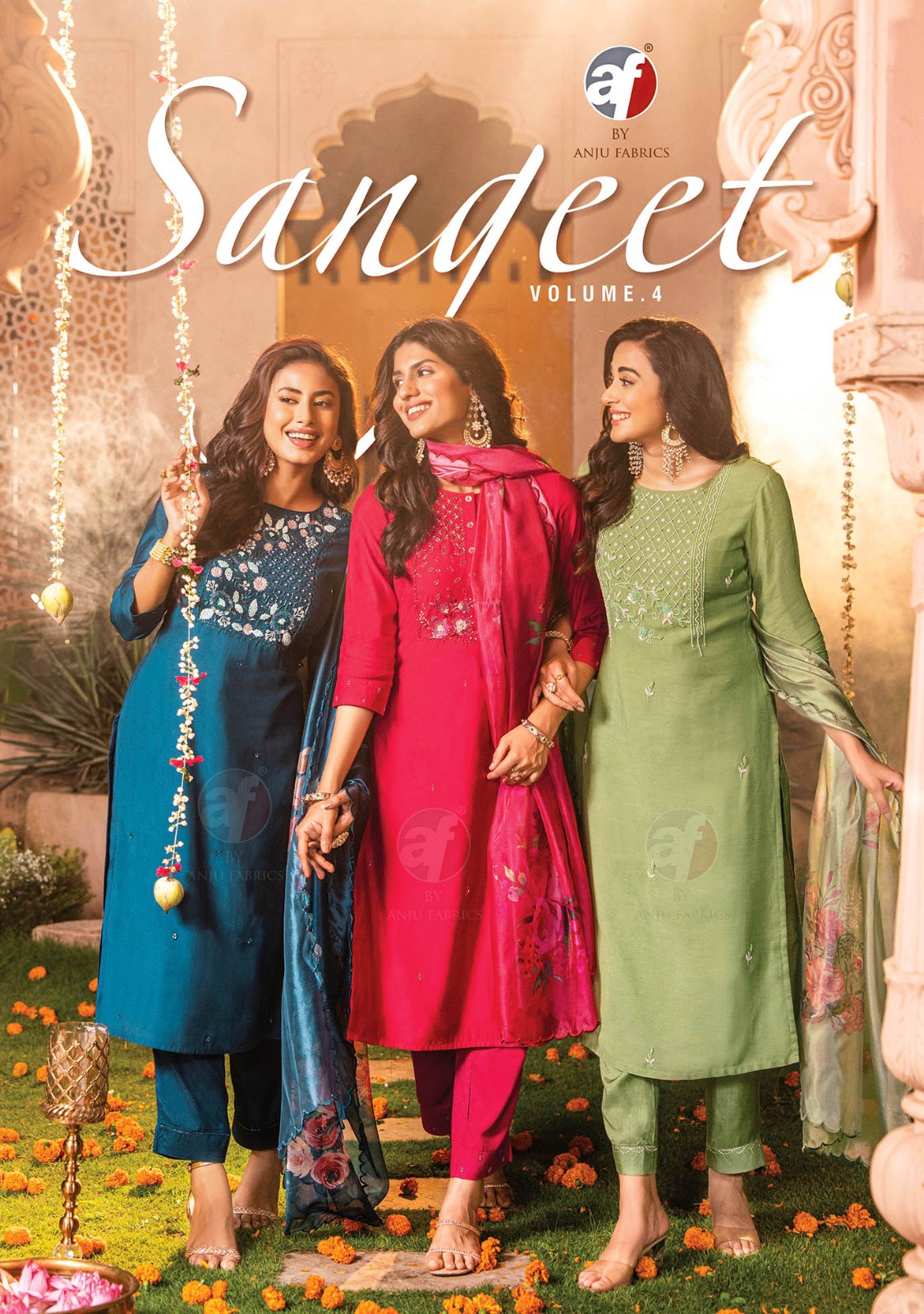 Anju Sangeet Vol-4 Wholesale Kurti With Pant And Dupatta Catalogue