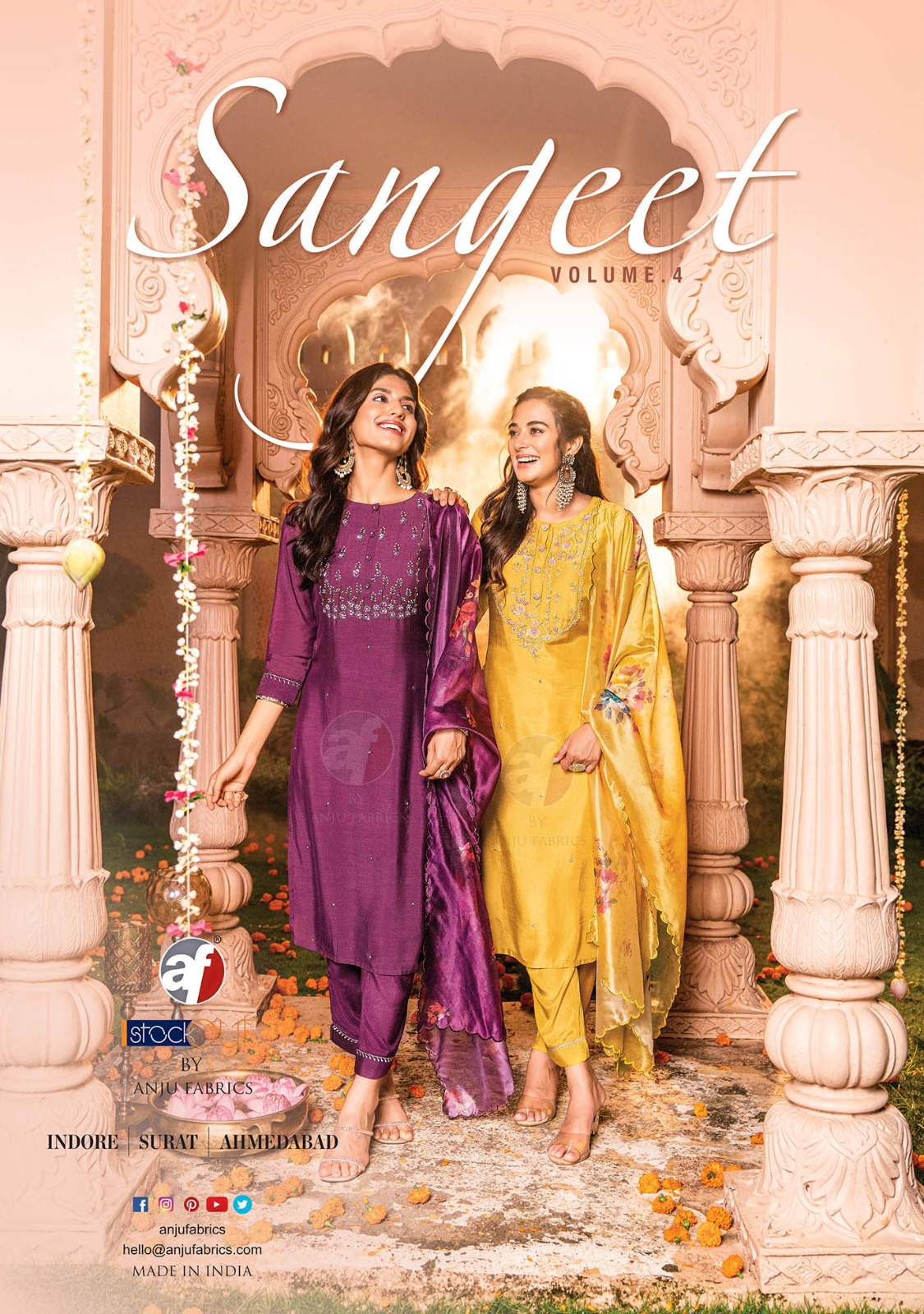 Anju Sangeet Vol-4 Wholesale Kurti With Pant And Dupatta Catalogue