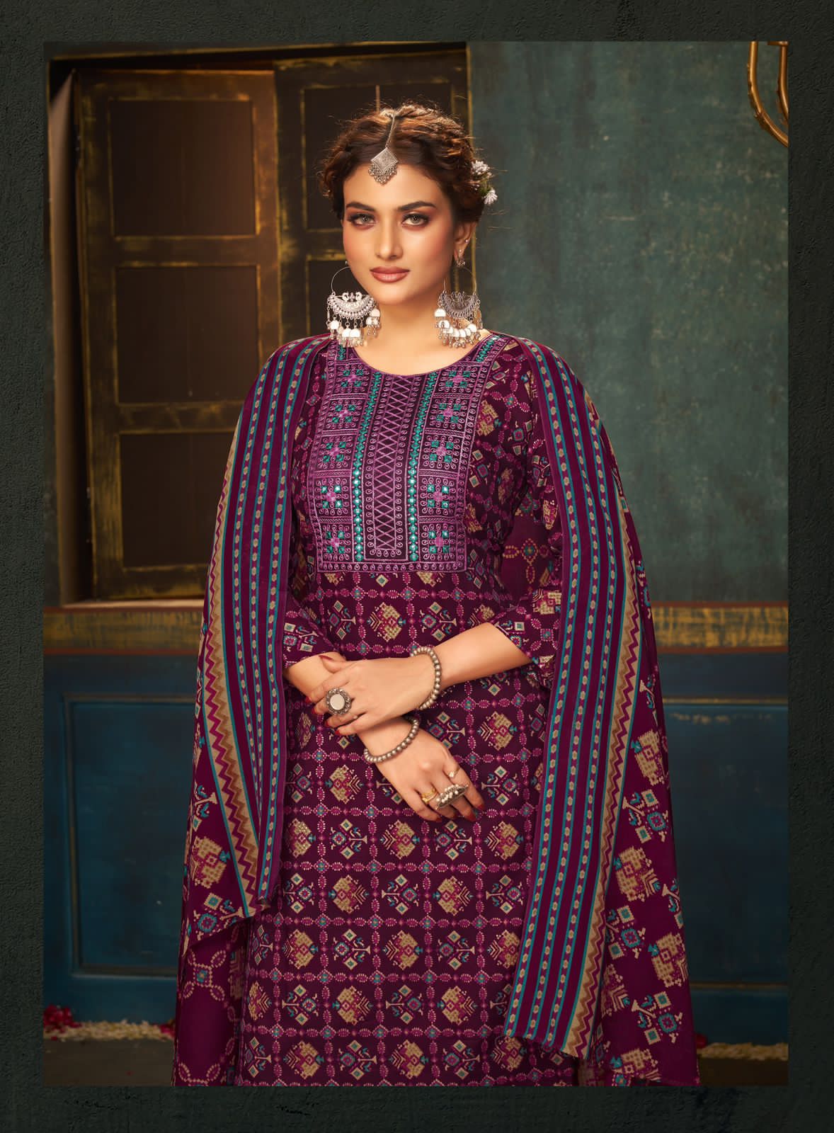 Taniksh Saniya Vol-1 Wholesale Embroidery Skivans Work Tops With Pants And Dupatta