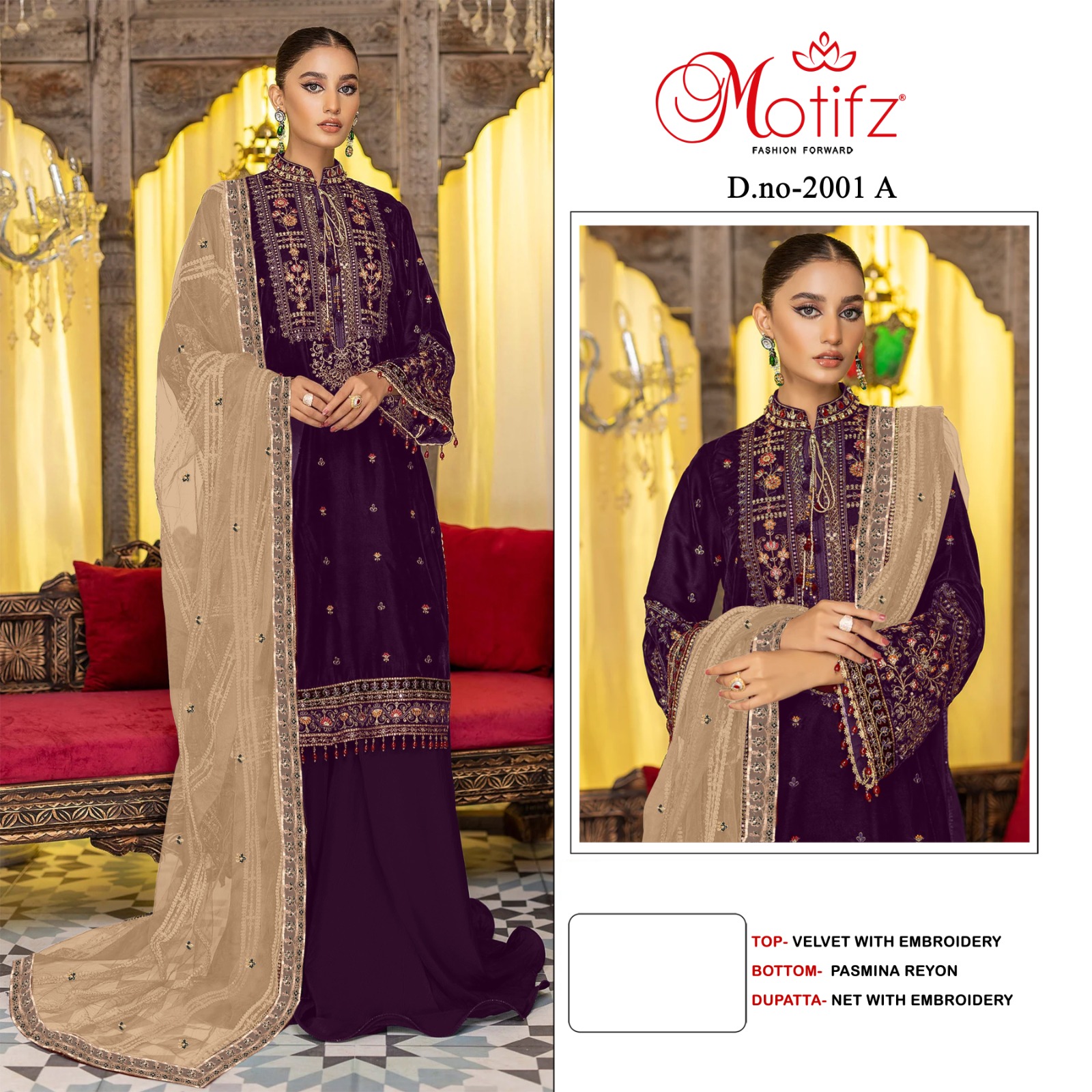 Motifz D.no 2001 Wholesale Pakistani Concept Pakistani Suits