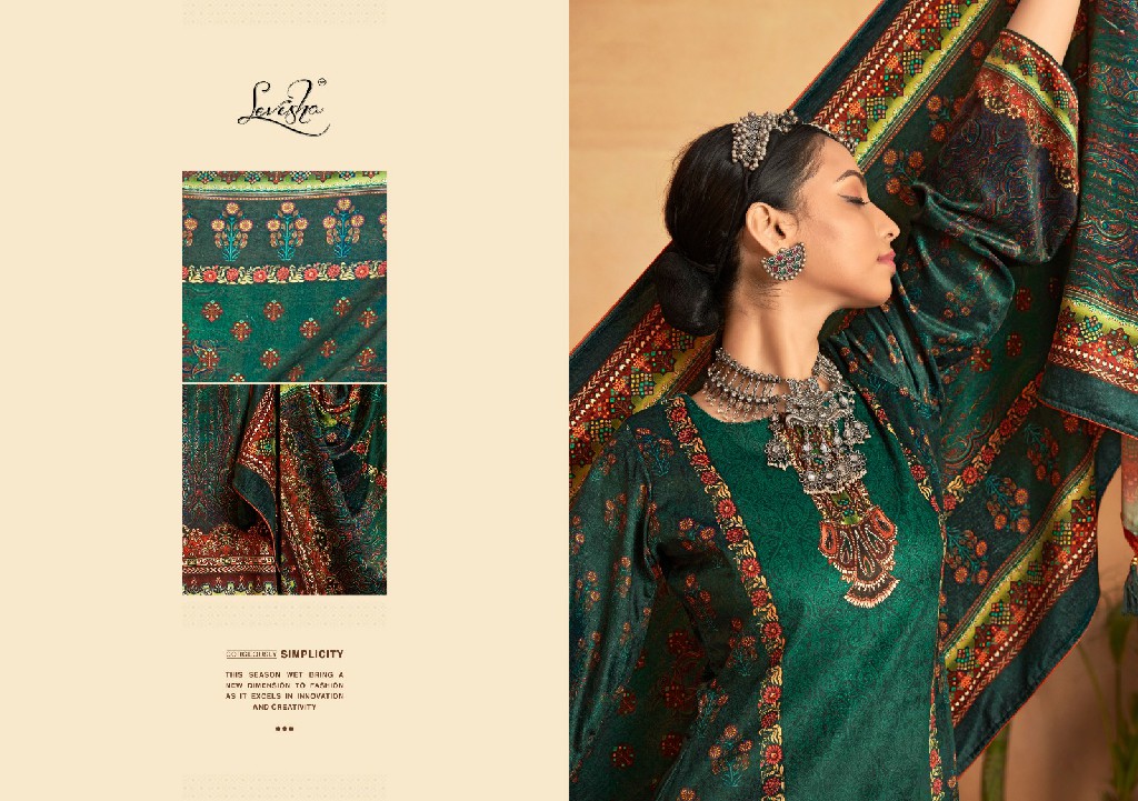 LEVISHA AARZOO PRINTED WINTER WEAR UNSTITCH SALWAR KAMEEZ FESTIVE WEAR COLLECTION