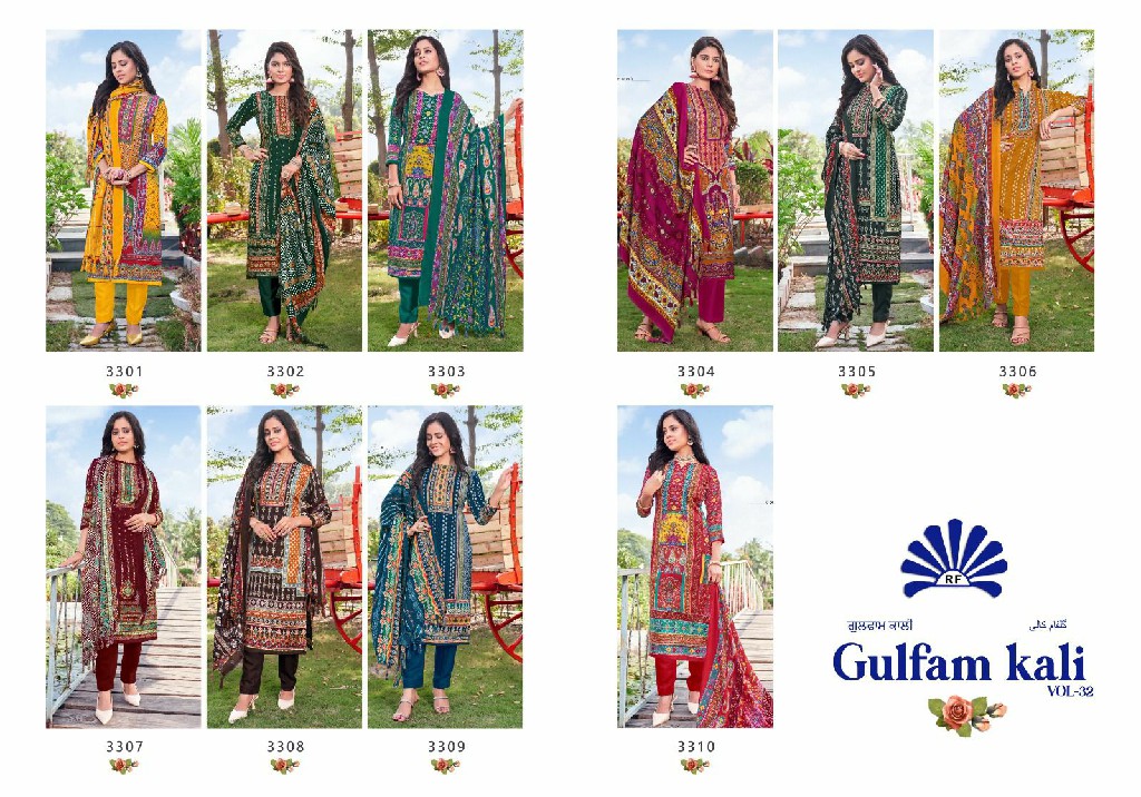 Radha Fab Gulfam Kali Vol-33 Wholesale Pure Pashmina Winter Suits