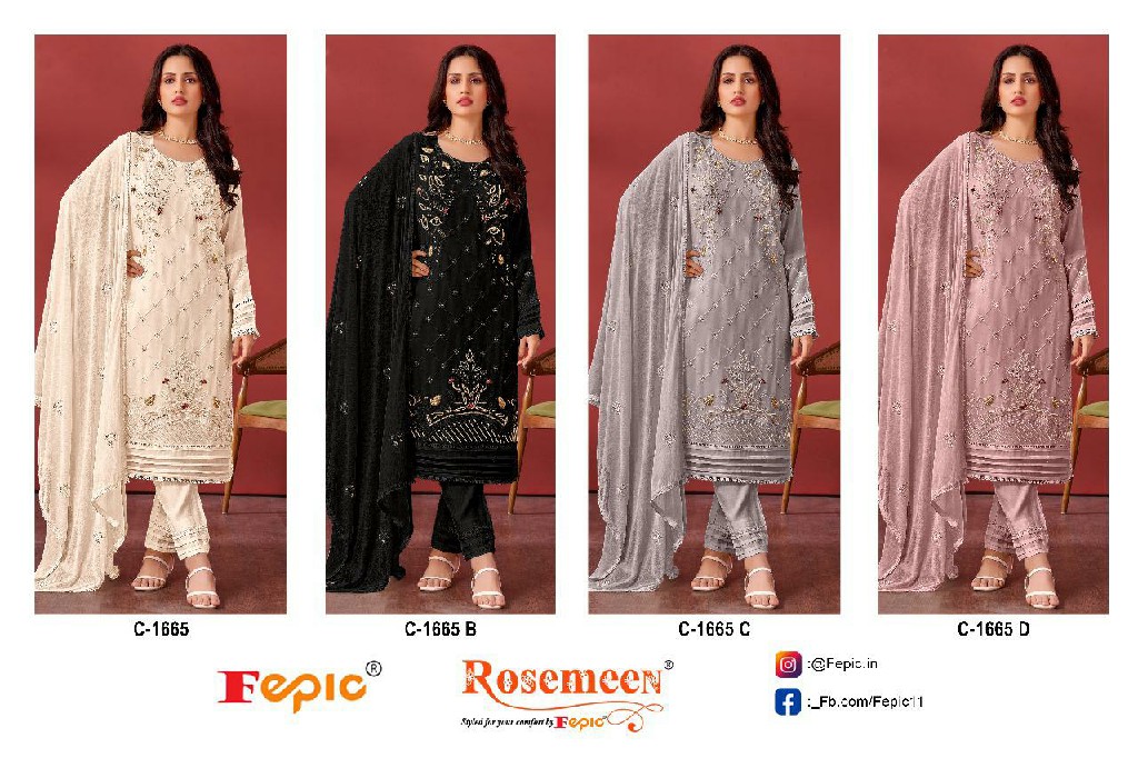 Fepic Rosemeen C-1665 Wholesale Pakistani Concept Pakistani Suits