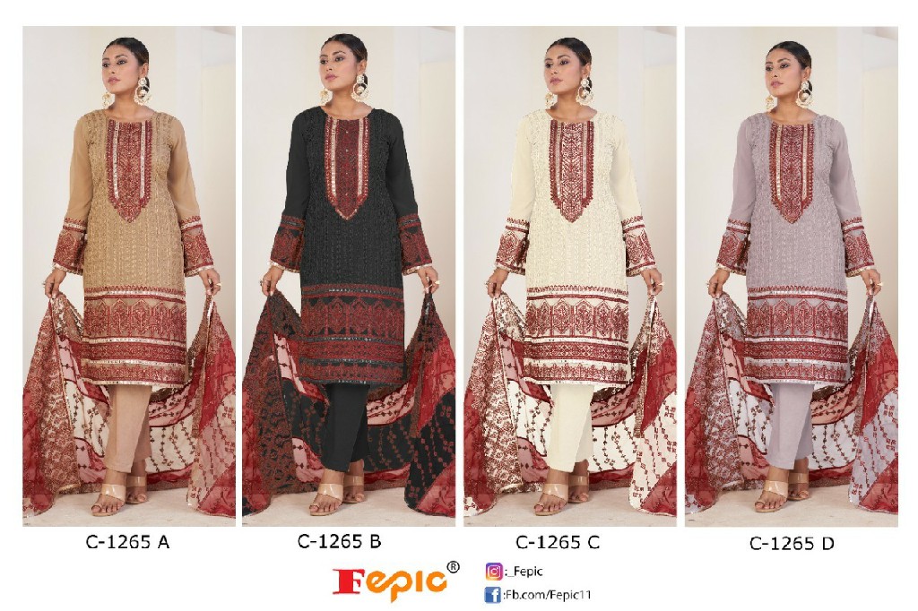 Fepic Rosemeen C-1265 Wholesale Pakistani Concept Suits