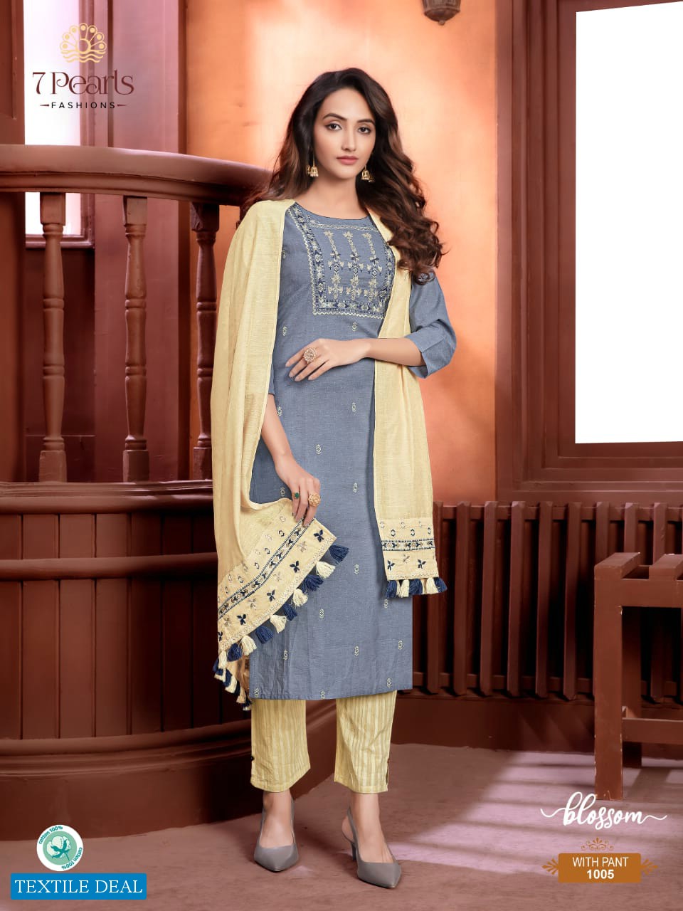 7 Pearl Blossom Wholesale Pure Cotton Ready Made Dress