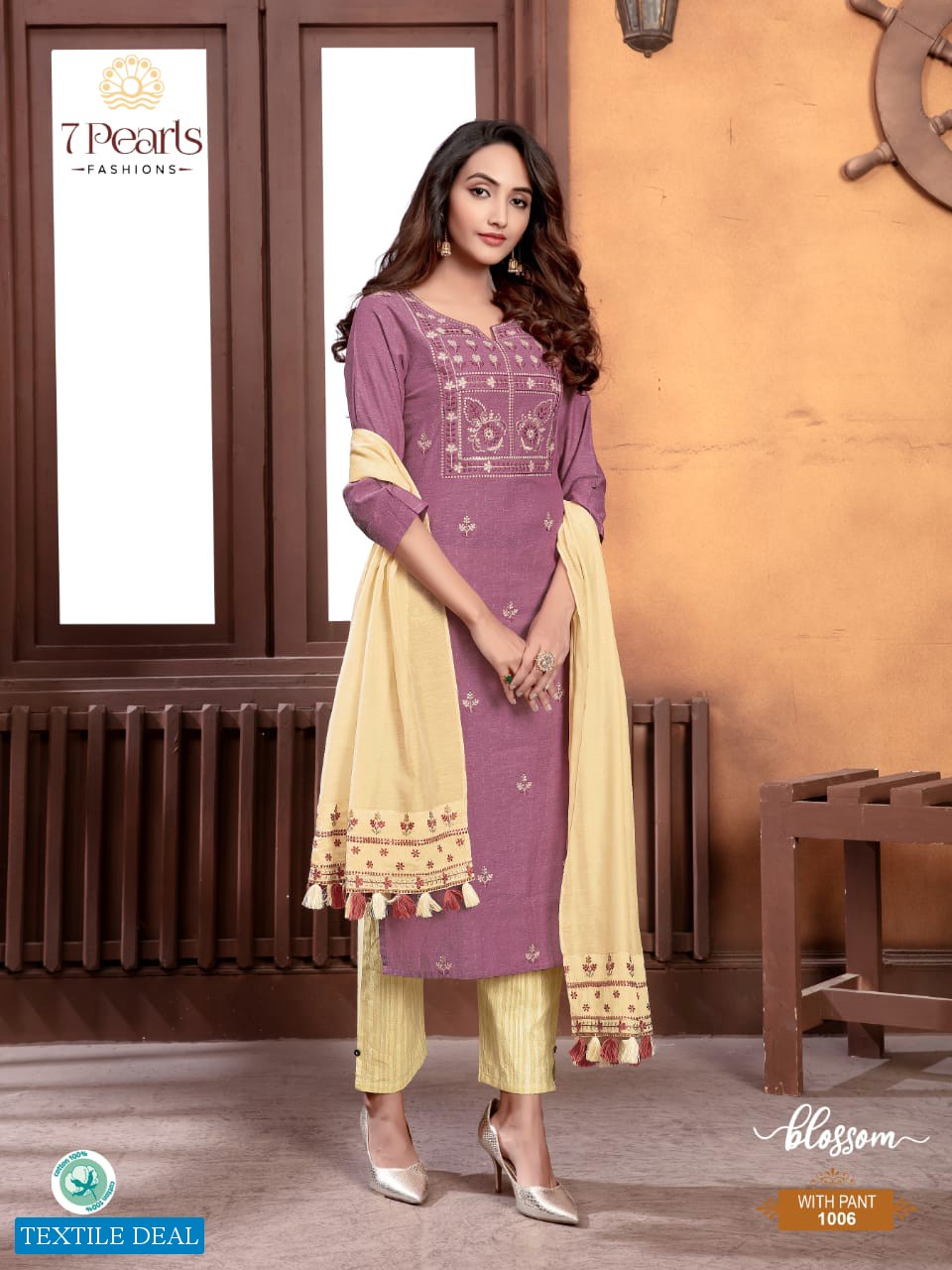 7 Pearl Blossom Wholesale Pure Cotton Ready Made Dress