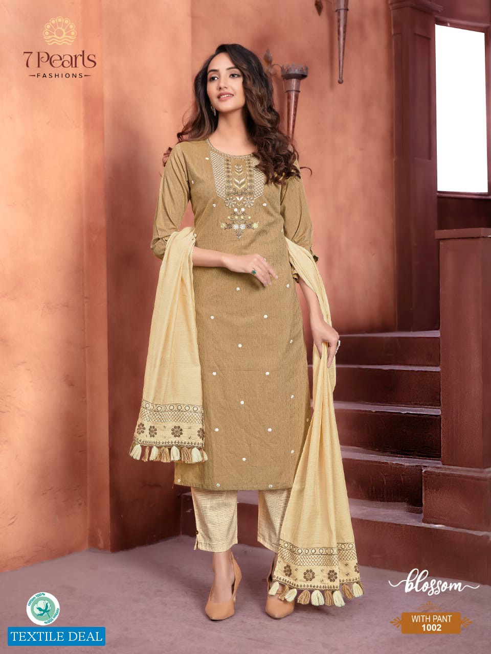 7 Pearl Blossom Wholesale Pure Cotton Ready Made Dress