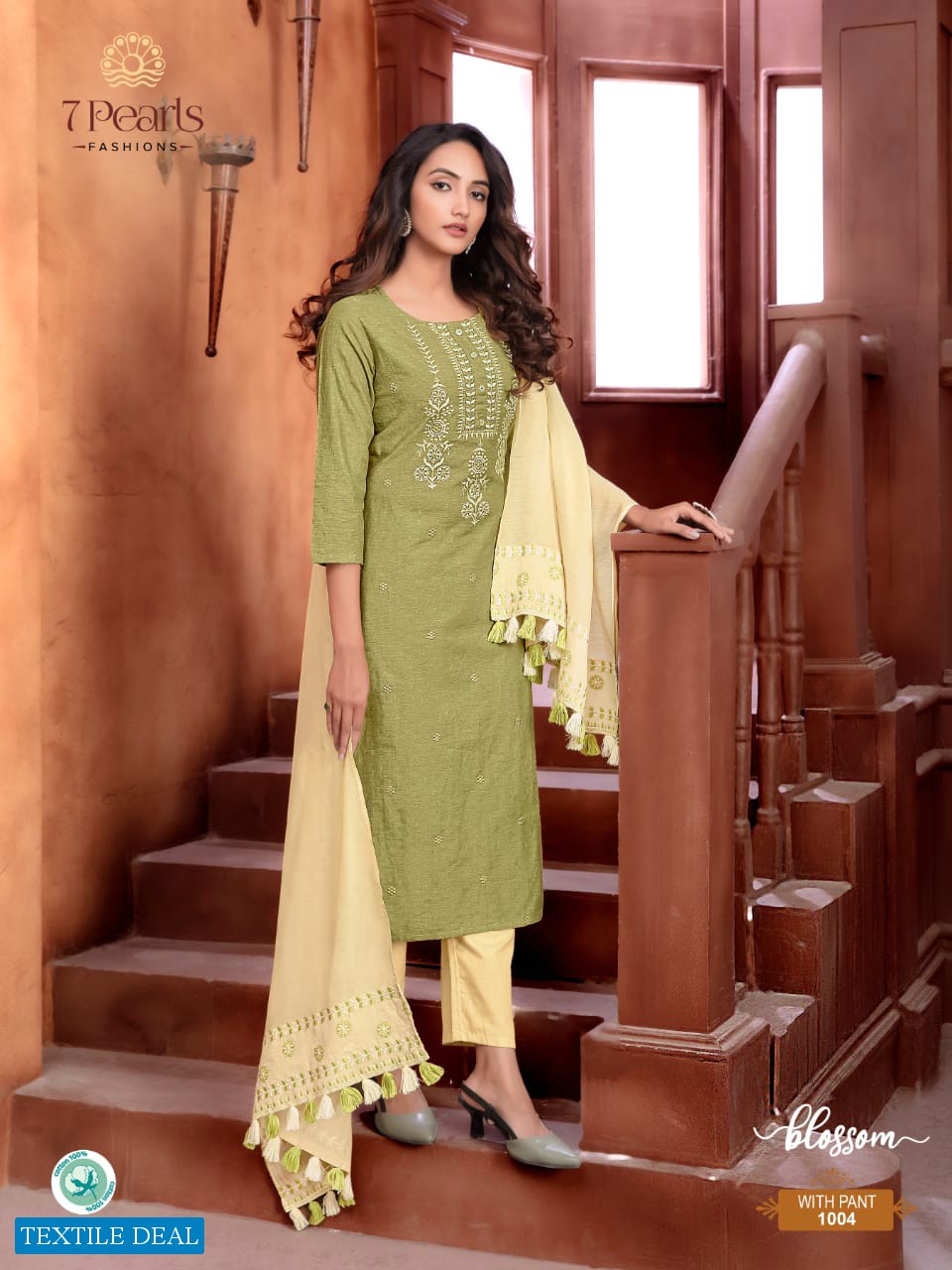 7 Pearl Blossom Wholesale Pure Cotton Ready Made Dress