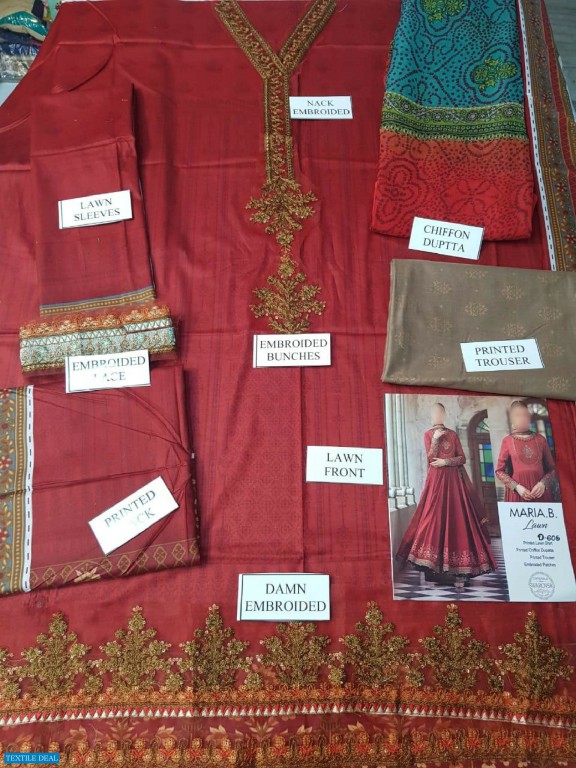 A One Maria b Exclusive Lawn Collection Master Replica