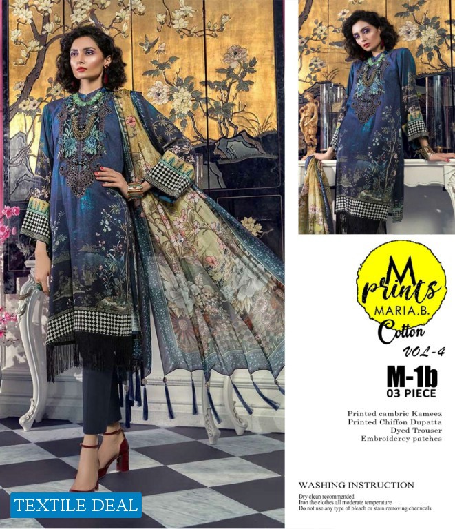 A One Maria b Mprint Master Replica Pakistani Dress material