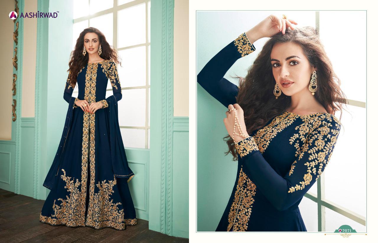 AASHIRWAD GULKAND ALMIRAH 7071-7075 SERIES DESIGNER LADIES SUITS