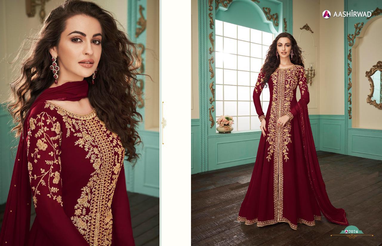AASHIRWAD GULKAND ALMIRAH 7071-7075 SERIES DESIGNER LADIES SUITS