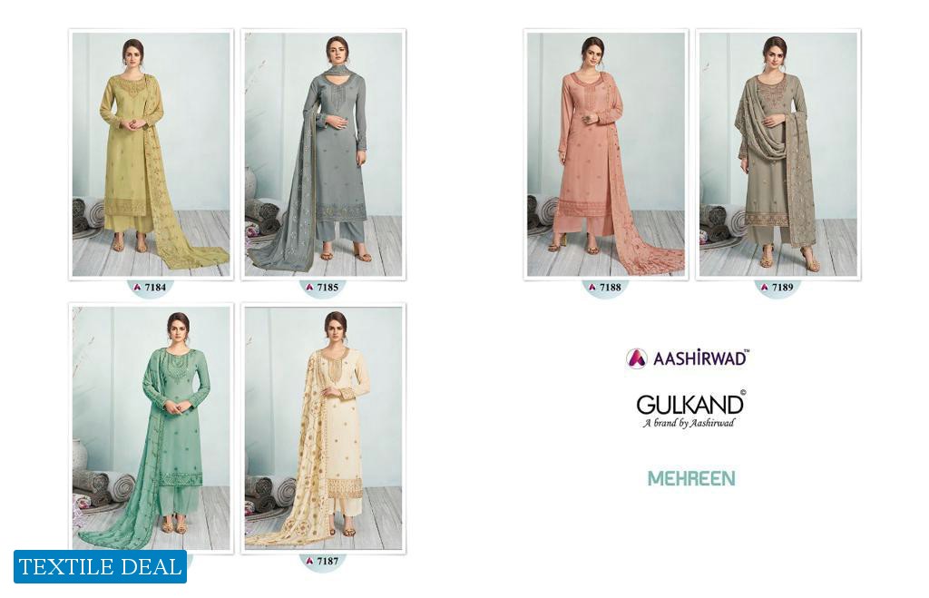 AASHIRWAD MEHREEN REAL GEORGETTE WITH WORK HEAVY CLASSY LOOK SALWAR SUITS WHOLESALER