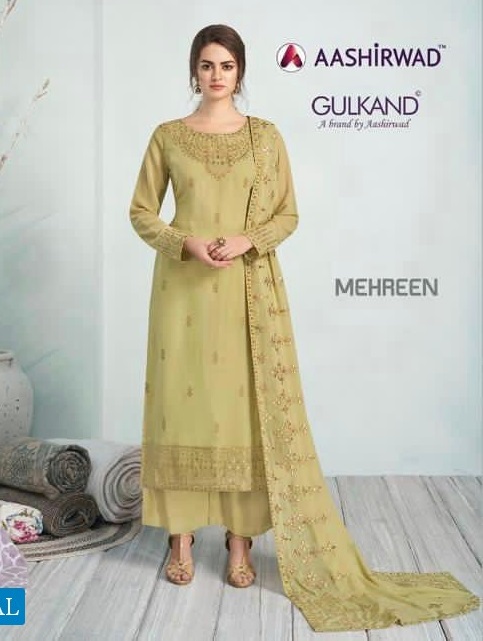 AASHIRWAD MEHREEN REAL GEORGETTE WITH WORK HEAVY CLASSY LOOK SALWAR SUITS WHOLESALER