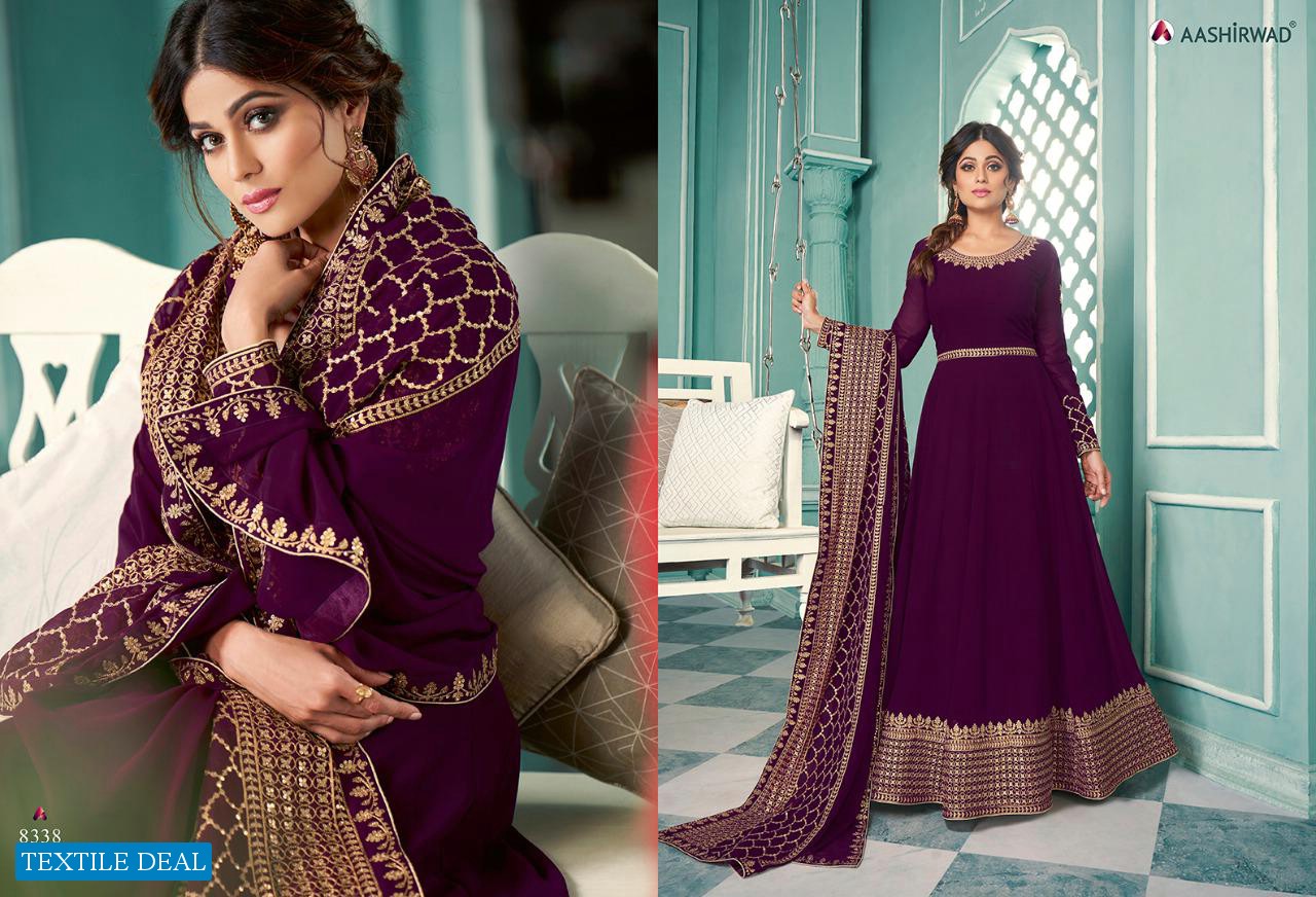 AASHIRWAD SAMAIRA 8338-8342 SERIES ANARKALI DRESSES FOR WOMEN LATEST COLLECTION