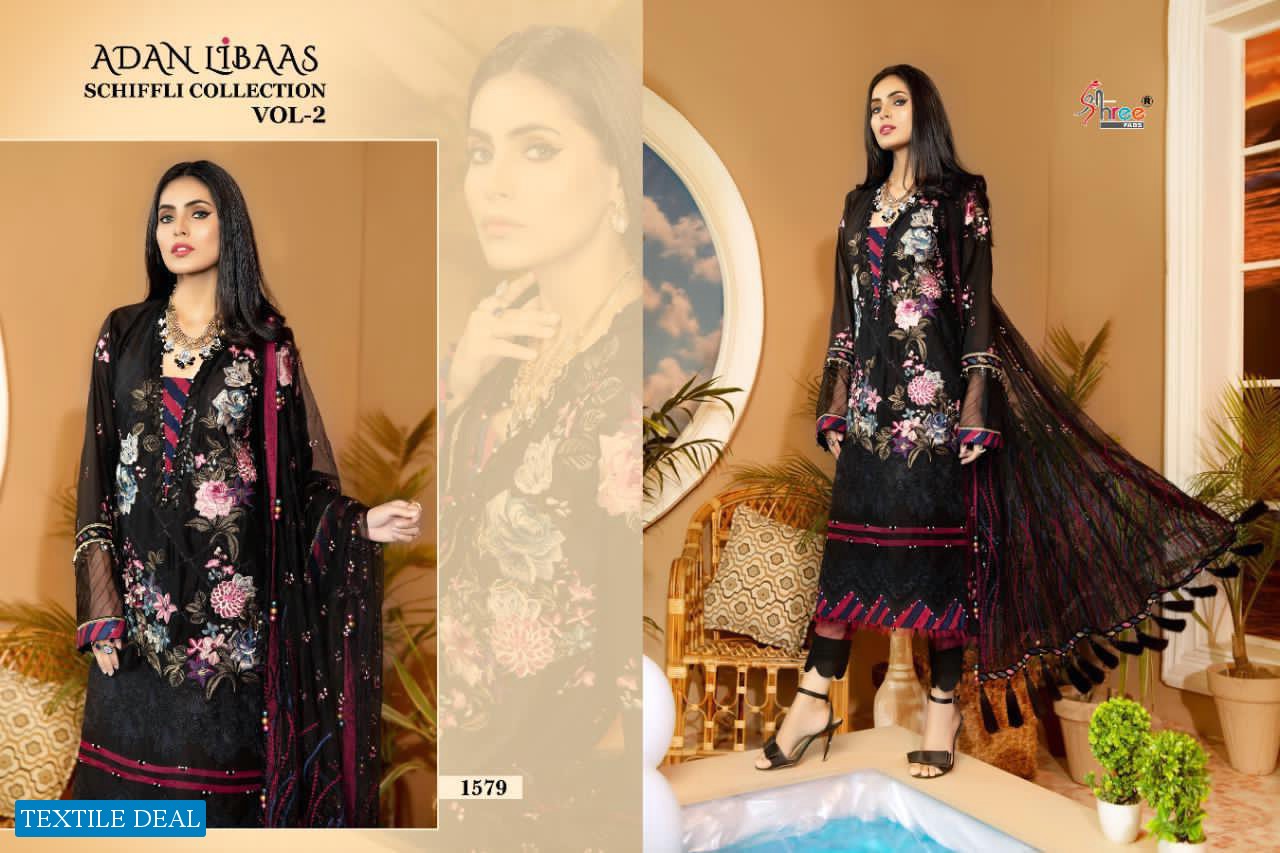 ADAN LIBAAS SCHIFFLI COLLECTION VOL 2 BY SHREE FABS COTTON EMBROIDERY PAKISTANI SUITS