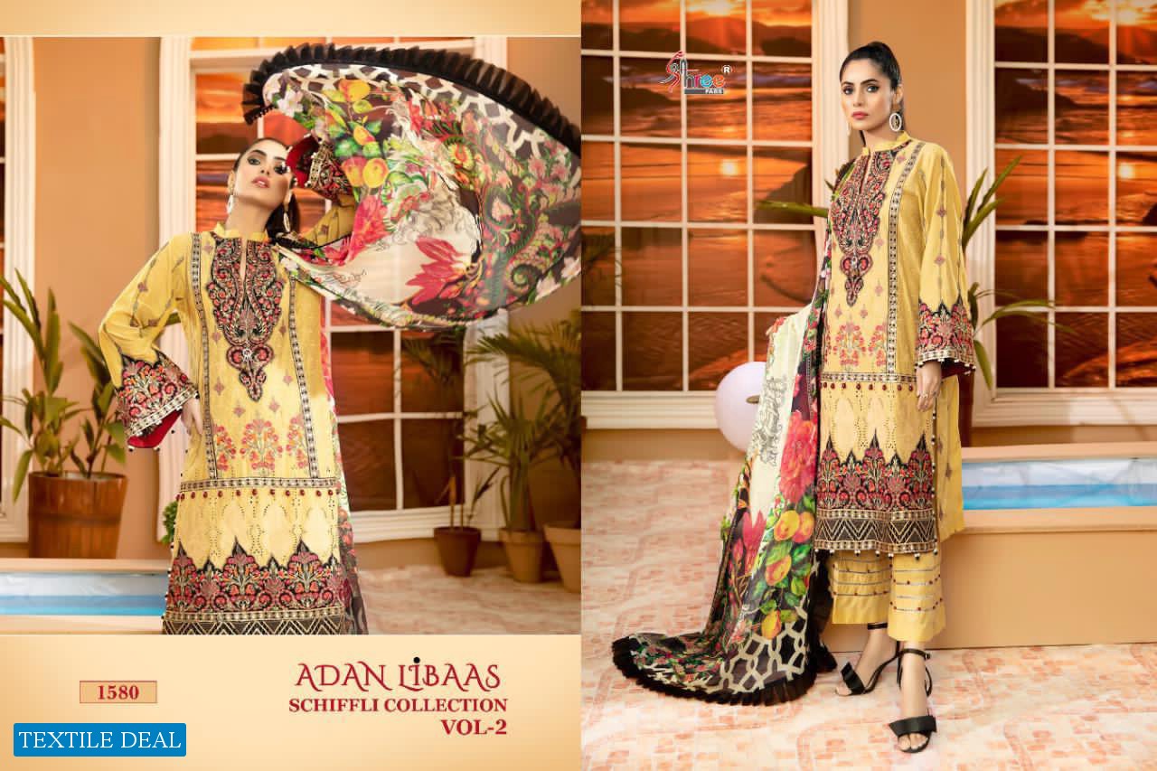 ADAN LIBAAS SCHIFFLI COLLECTION VOL 2 BY SHREE FABS COTTON EMBROIDERY PAKISTANI SUITS