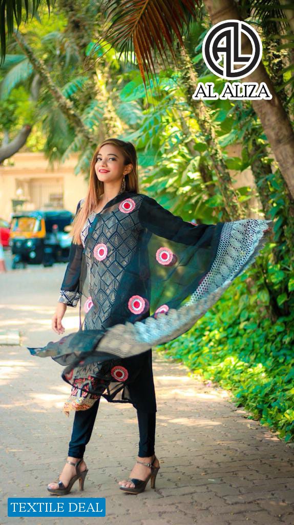 AL Aliza Color Black Wholesale Pakistani Concept Dress