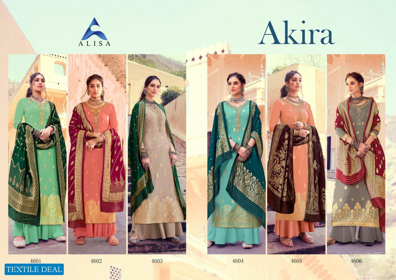 ALISA AKIRA SILK BANARAS JACQUARD PARTY WEAR DESIGNER SALWAR SUIT