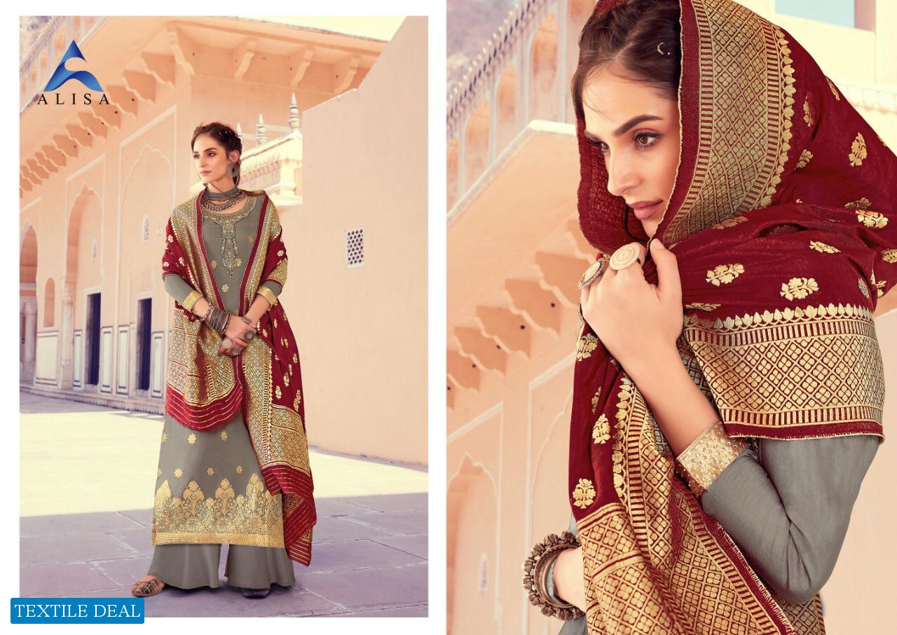 ALISA AKIRA SILK BANARAS JACQUARD PARTY WEAR DESIGNER SALWAR SUIT