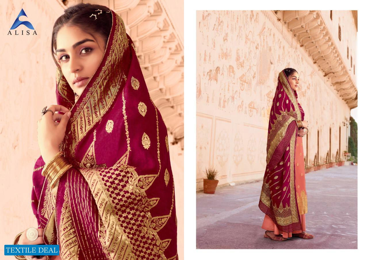 ALISA AKIRA SILK BANARAS JACQUARD PARTY WEAR DESIGNER SALWAR SUIT