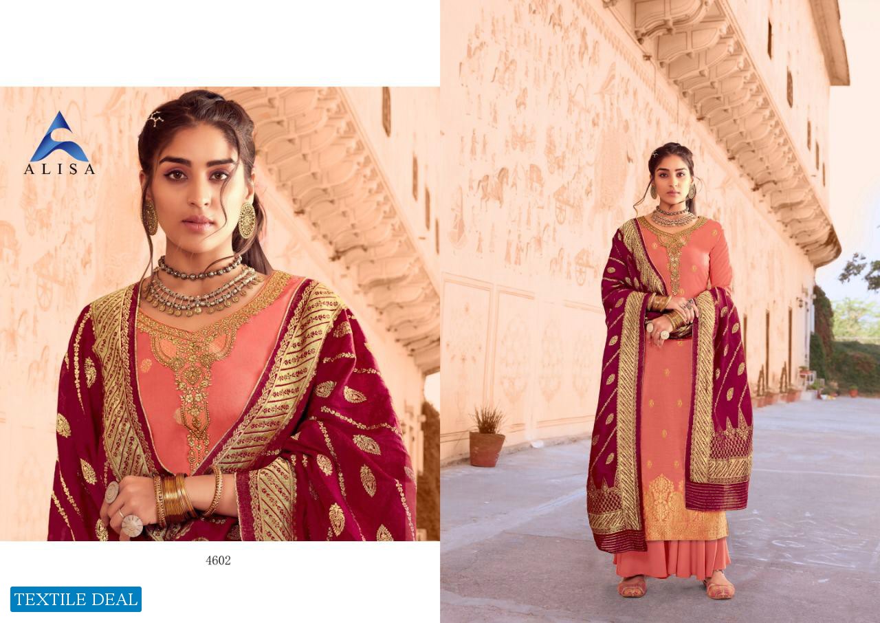 ALISA AKIRA SILK BANARAS JACQUARD PARTY WEAR DESIGNER SALWAR SUIT