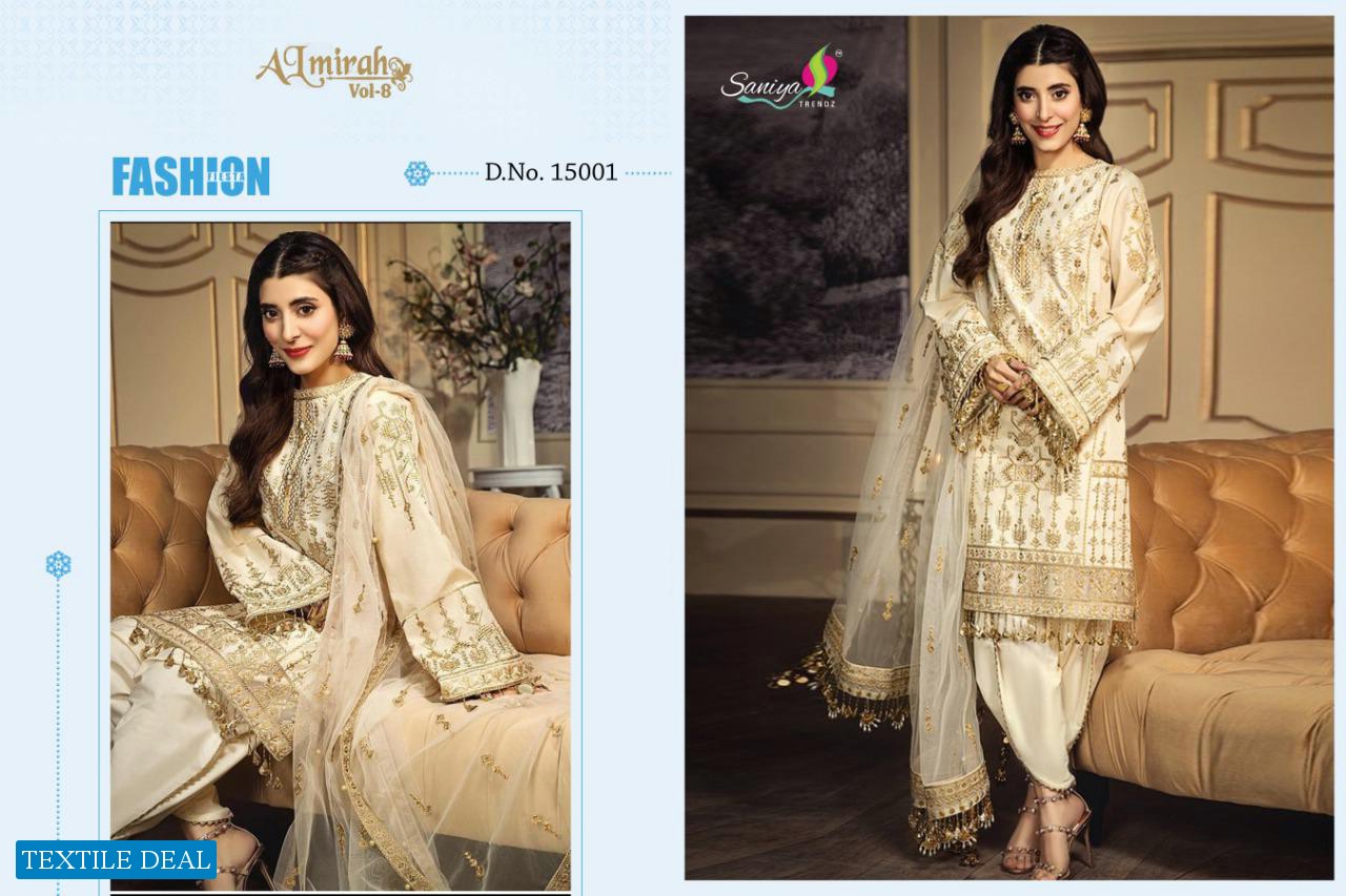 ALMIRAH VOL 8 BY SANIYA TRENDZ COTTON EXCLUSIVE TRENDING SERIES OF PAKISTANI SUIT