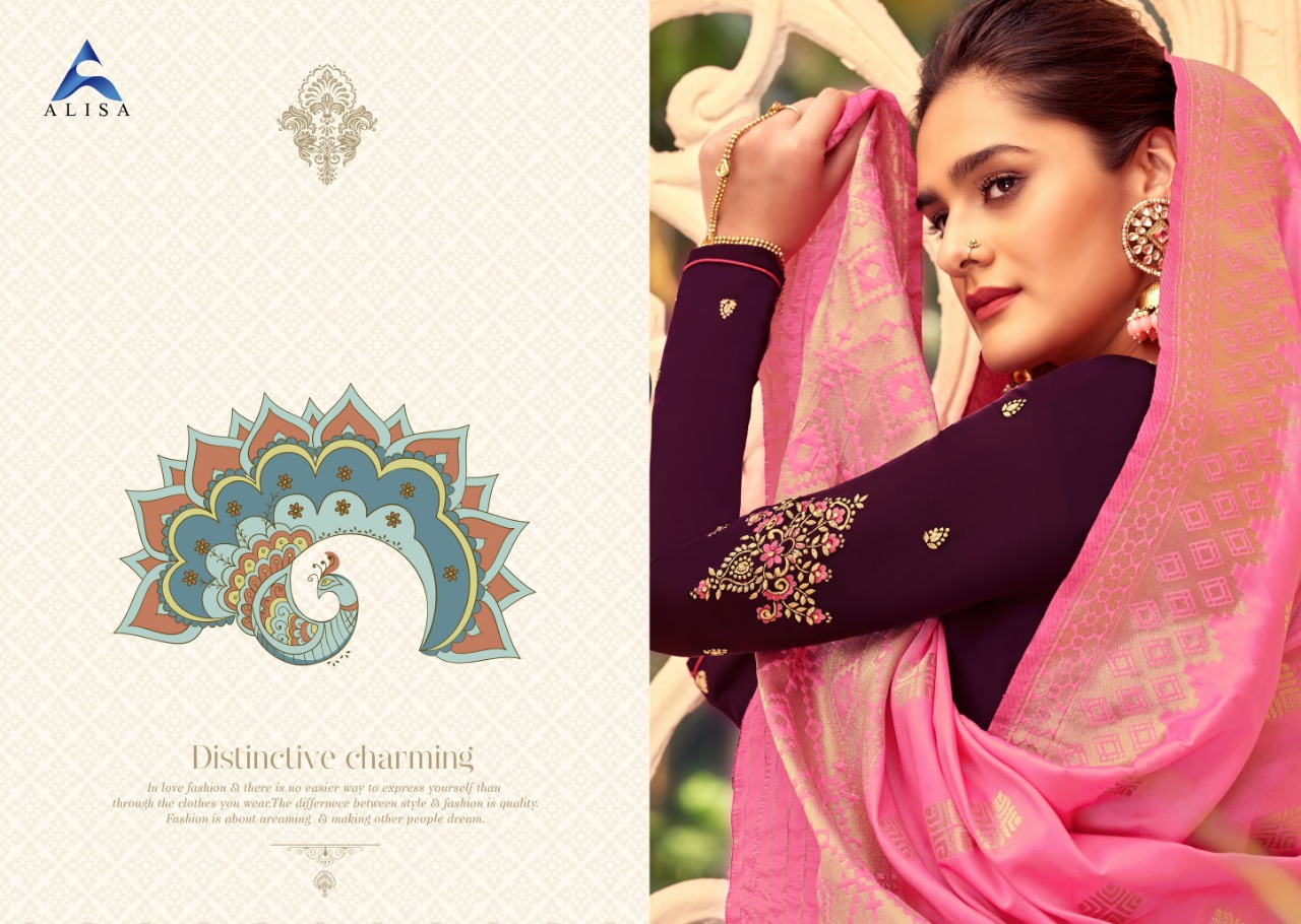 AMIRA VOL 10 BY ALISA SATIN GEORGETTE INDIAN SUITS ONLINE SHOPPING