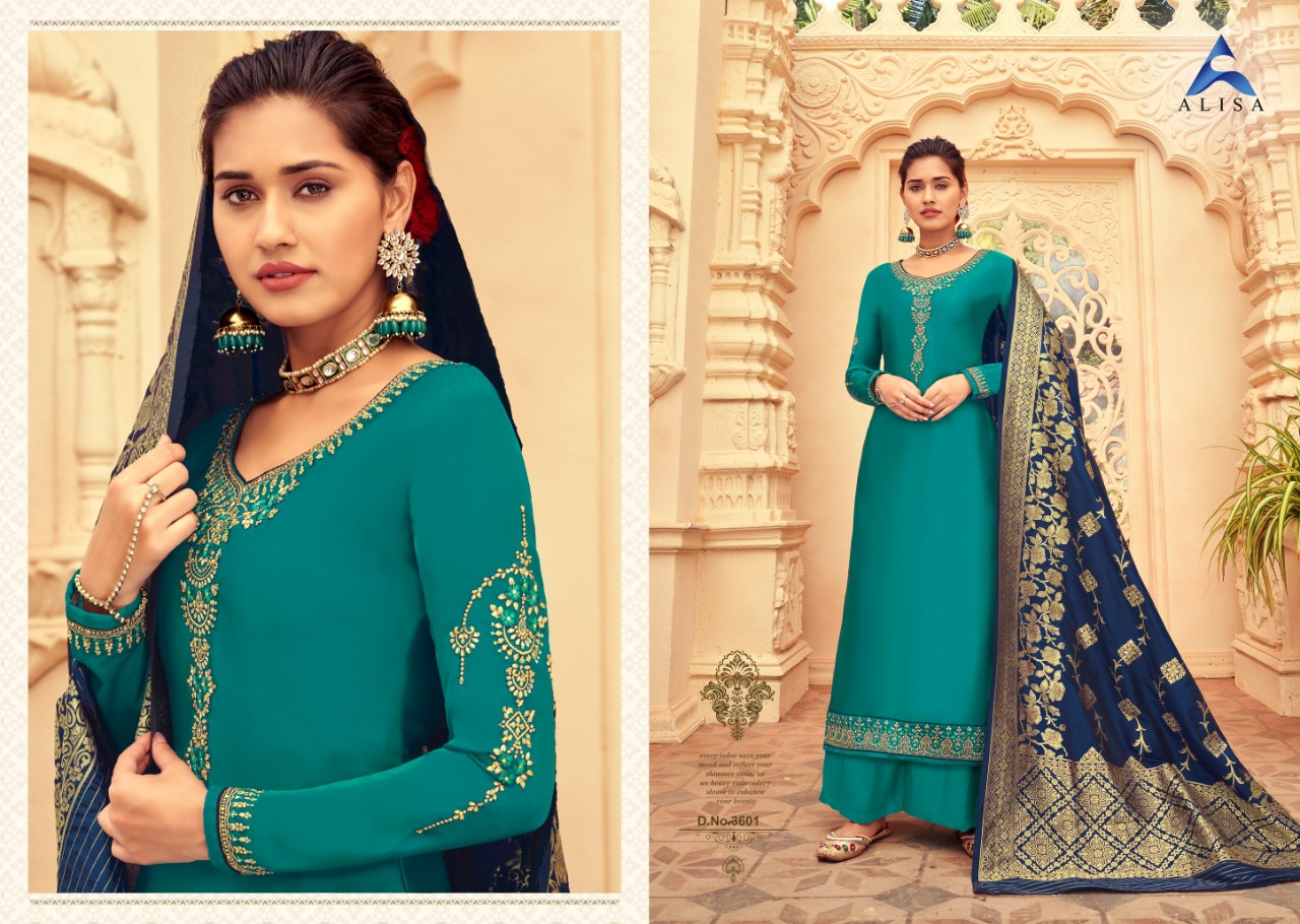 AMIRA VOL 10 BY ALISA SATIN GEORGETTE INDIAN SUITS ONLINE SHOPPING