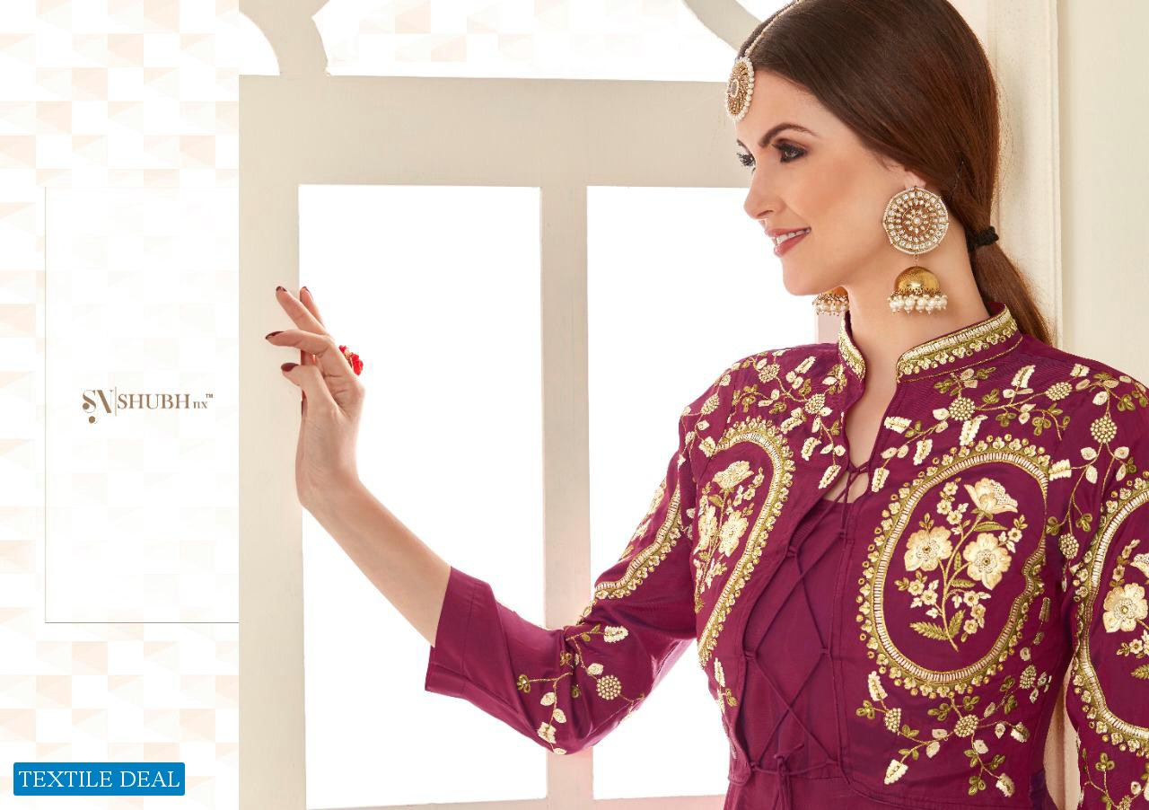 AMORINA BY SHUBH NX SILK EMBROIDERY LONG GOWN COLLECTION