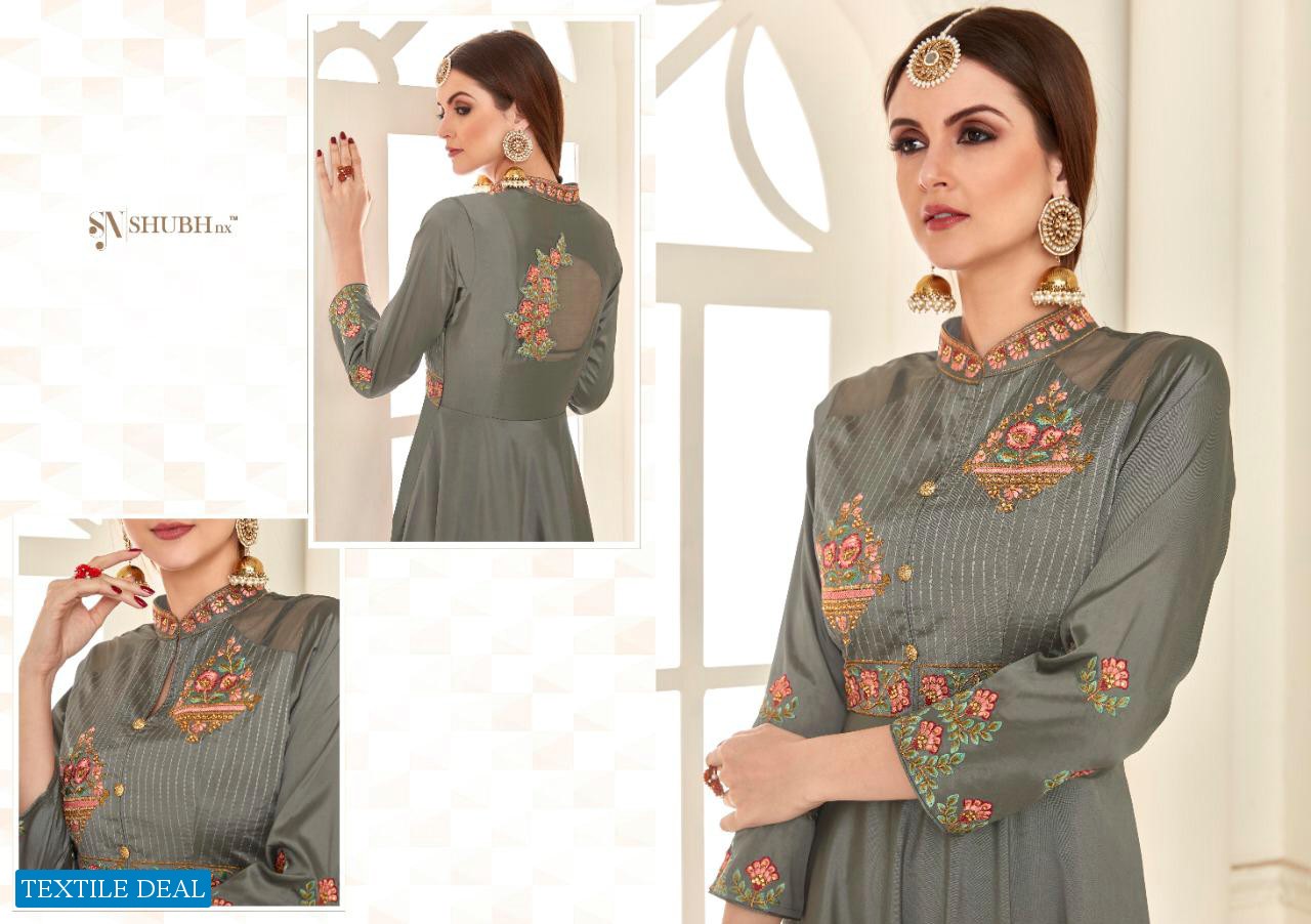 AMORINA BY SHUBH NX SILK EMBROIDERY LONG GOWN COLLECTION