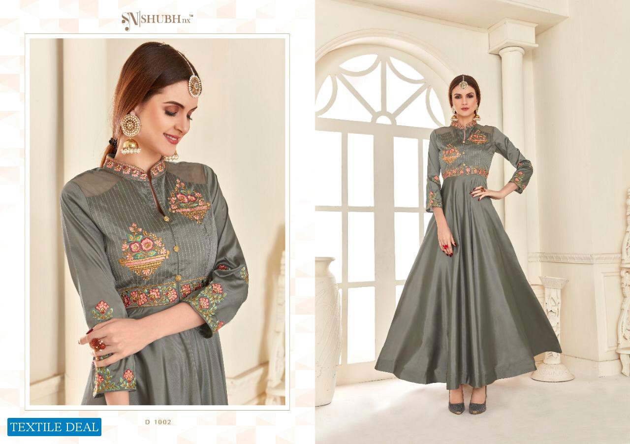 AMORINA BY SHUBH NX SILK EMBROIDERY LONG GOWN COLLECTION