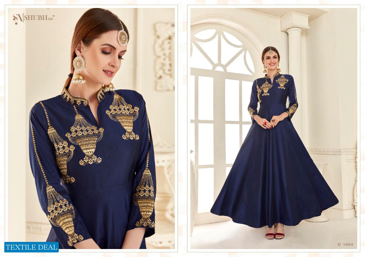 AMORINA BY SHUBH NX SILK EMBROIDERY LONG GOWN COLLECTION