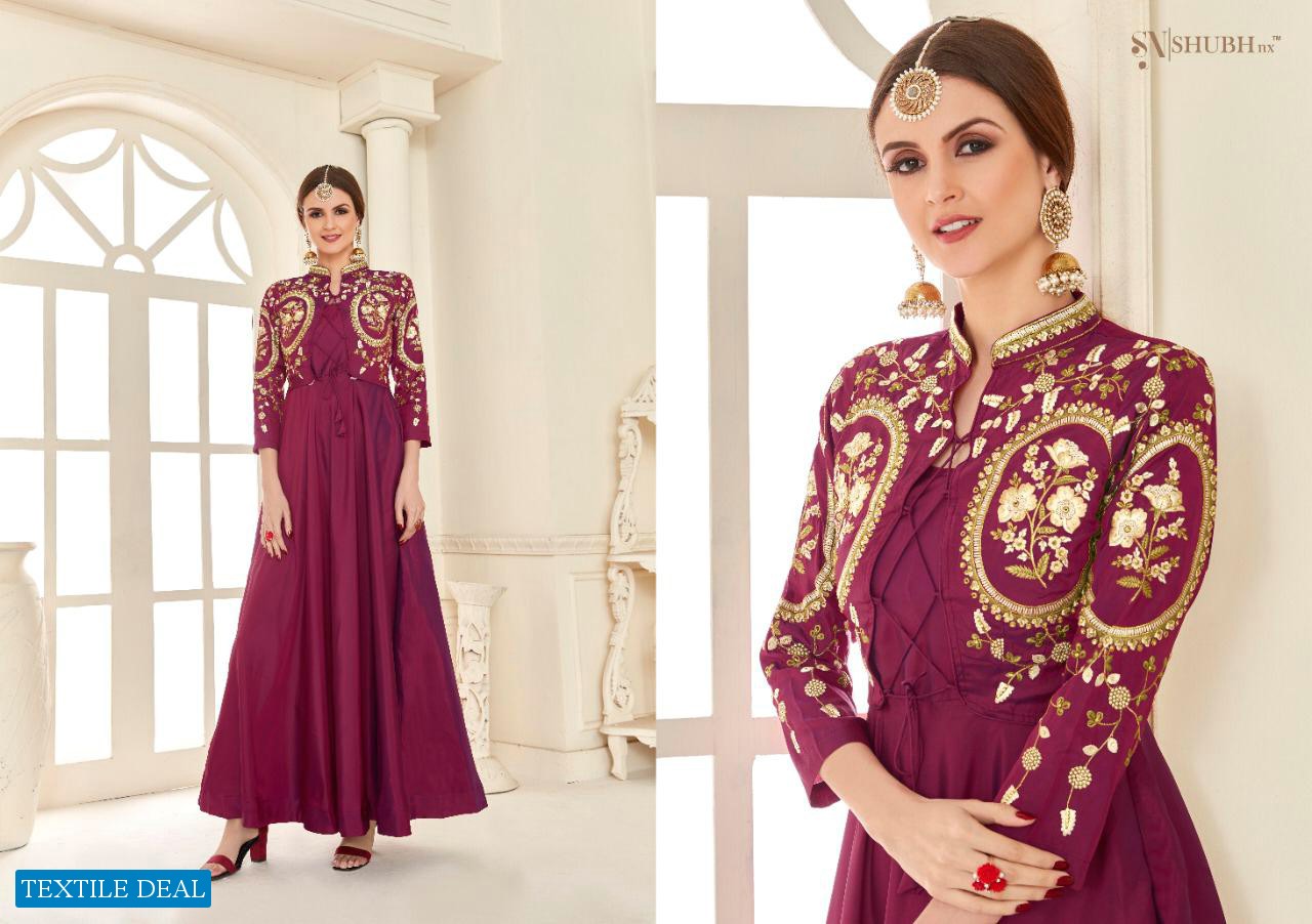 AMORINA BY SHUBH NX SILK EMBROIDERY LONG GOWN COLLECTION