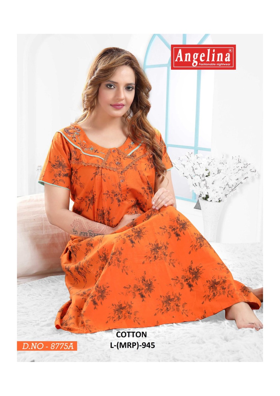 ANGELINA COTTON NIGHTIES BRANDED GOOD QUALITY NIGHT GOWN BUY ONLINE SHOPPING IN INDIA