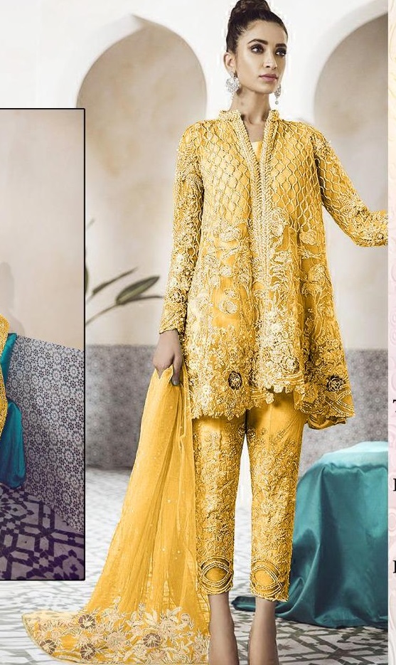 ANNUS ABRAR VOL 1 BY KAINAT FAB BUTTERFLY NET WITH HEAVY EMBROIDERY WORK SALWAR SUITS